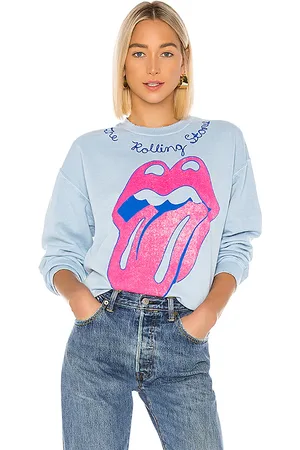 Madeworn The Rolling Stones Chainstitch Sweatshirt in - Blue. Size L (also in S, XL, XS).