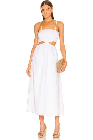 FAITHFULL THE BRAND Tayari Midi Dress in - White. Size XL (also in XXL).