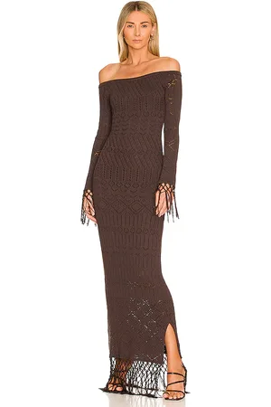 House of Harlow X REVOLVE Rose Dress in - Brown. Size L (also in M, S, XL, XS, XXS).