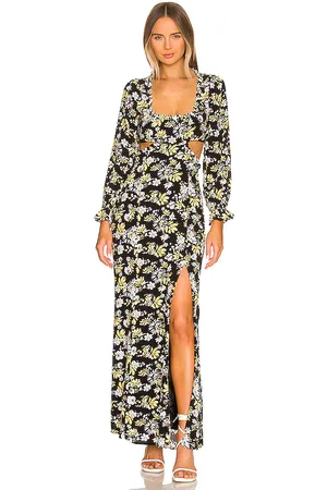 MAJORELLE Leona Maxi Dress in - Black. Size S (also in XS).