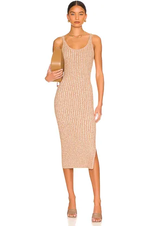 One Grey Day Dani Tank Dress in - Beige. Size L (also in M, XL).