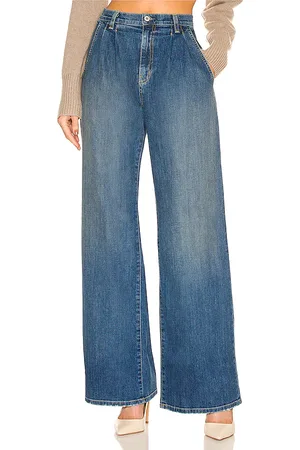 NILI LOTAN Flora Trouser Jean in - Blue. Size 28 (also in 27, 30).