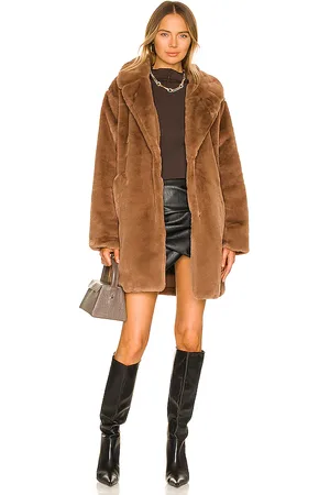 LaMarque Linnea Faux Fur Jacket in - Brown. Size L (also in M, S, XL).