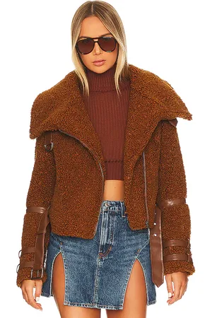 Tularosa Bailey Moto Jacket in - Brown. Size M (also in S, XS, XXS).
