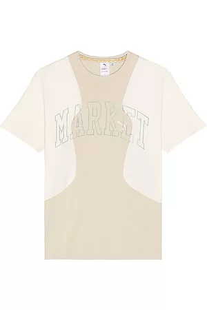 PUMA Puma X MARKET Relaxed Logo Tee in - Cream. Size L (also in M, S, XL).