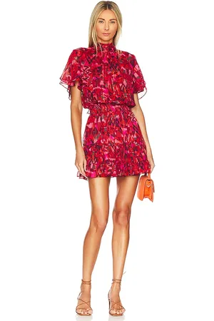 MISA Saffie Dress in - Red. Size L (also in XS).
