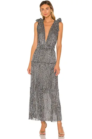 Sabina Musayev Helena Dress in - Metallic Silver. Size L (also in M, S, XS).