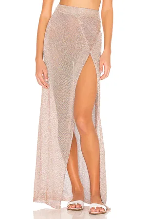 superdown Keva Wrap Maxi Skirt in - Metallic . Size L (also in M, S, XS).