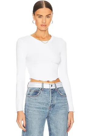 LnA Arya Cropped Long Sleeve Top in - . Size M (also in L, S, XL, XS).