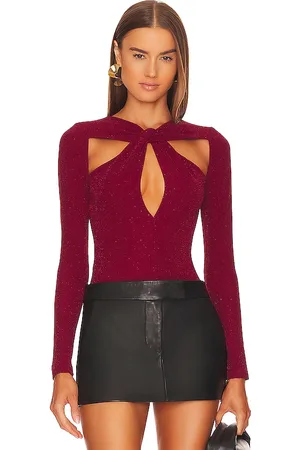 Michael Costello X REVOLVE Suki Bodysuit in - Red. Size S (also in XS, XXS).