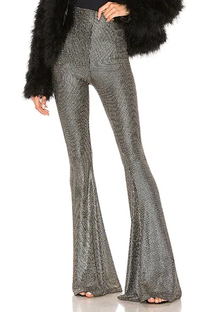 Show Me Your Mumu Bam Bam Bell Pant in - Metallic Silver. Size M (also in XL).