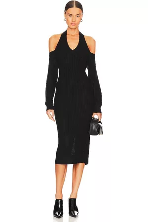 525 America Mulher Vestidos de Inverno - Cold Shoulder Textured Dress in - . Size L (also in M, S, XS).