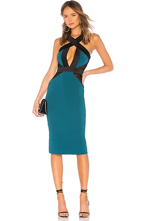 Michael Costello X REVOLVE Elaine Midi Dress in - Blue. Size XS (also in XXS).