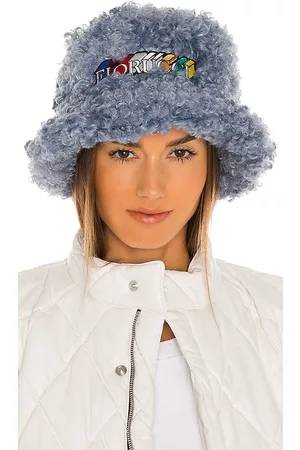 Fiorucci Shearling Bucket Hat in - Slate. Size all.