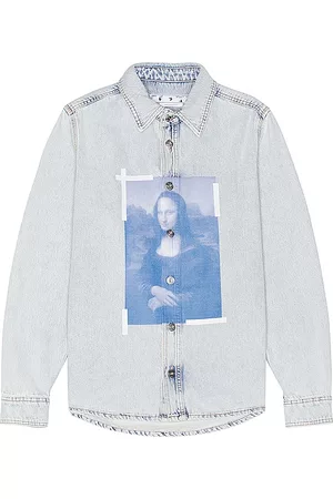 OFF-WHITE Mona Lisa Denim Shirt in - Blue. Size L (also in M, S, XL).