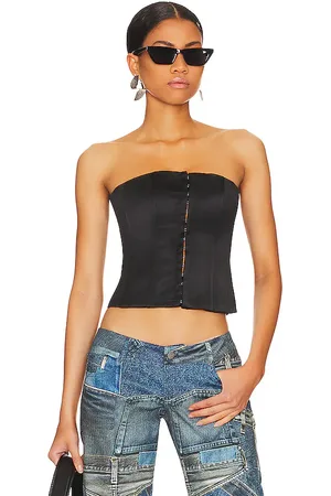 DANIELLE GUIZIO Satin Corset Top in - . Size L (also in M, S, XL, XS).