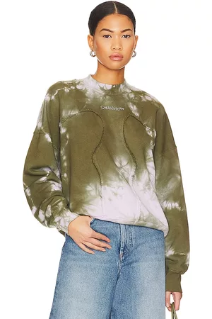 OFF-WHITE Bling Tie Dye Crewneck in - Green. Size M (also in XS, S, L).