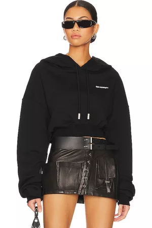 OFF-WHITE Mulher Camisolas com capuz - For All Crop Hoodie in - Black. Size L (also in S).