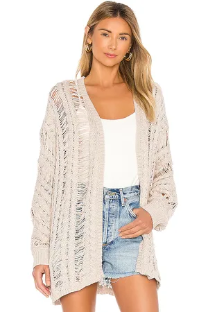 Line Fernanda Cardigan in - Beige. Size L (also in M, S, XL, XS).