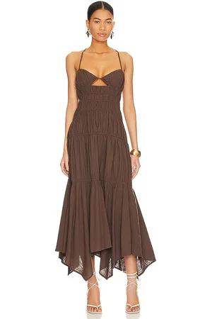 SNDYS Tahlia Dress in - Brown. Size L (also in M, S, XL, XS, XXL, XXS).