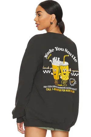 The Mayfair Group Made You Smile Sweatshirt in - Charcoal. Size L/XL (also in M/L, S/M, XS).