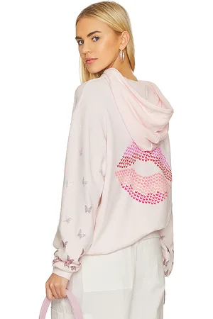 LAUREN MOSHI Harmony Hoodie in - Blush. Size L (also in S, XL, XS).