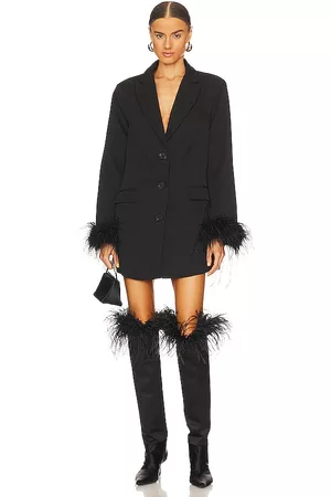 bubish Mulher Vestidos Blazer - Chloe Feather Trim Blazer Dress in - . Size M (also in S).