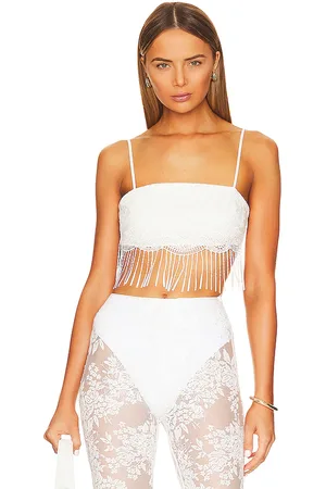 MAJORELLE Honolua Crop Top in - White. Size L (also in XL).