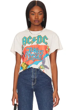 Madeworn ACDC Tee in - White. Size L (also in M, S, XS).