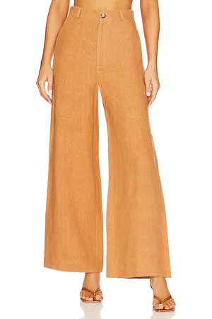 Bardot Enya Linen Pant in - Tan. Size 12 (also in 10, 2, 4).