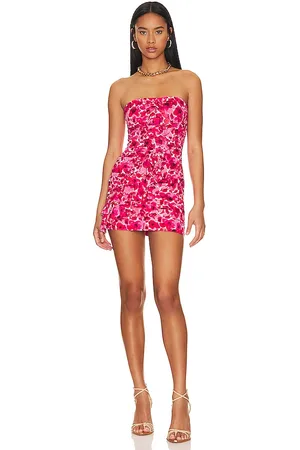MORE TO COME Natalie Strapless Mini Dress in - Pink. Size L (also in M, S, XL).