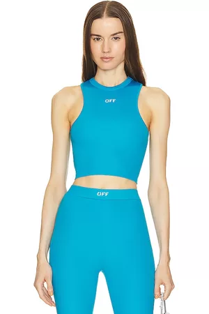 OFF-WHITE Mulher Tops de Cavas - Sleek Rowing Top in - Teal. Size 36 (also in 38, 40, 44, 46).