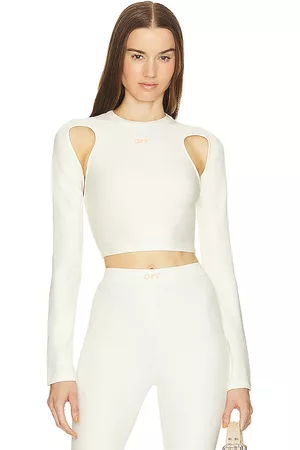 OFF-WHITE Mulher Tops - Sleek Long Sleeve Crop Top in - . Size 38 (also in 40, 42, 44).