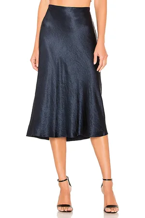 Vince Slip Skirt in - Navy. Size L (also in M, S, XL, XS).