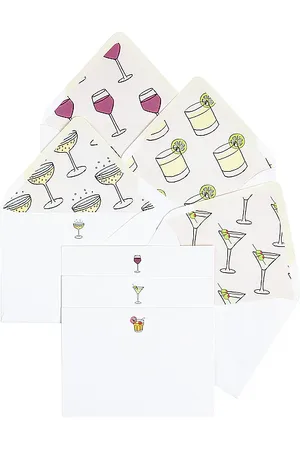 Dear Annabelle Happy Hour Notecard Set in N/A - White. Size all.