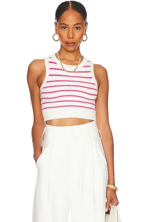 superdown Phoebe Ultra Crop Vest in - White. Size L (also in M, S, XS).