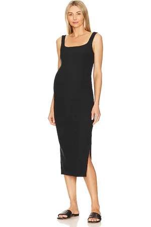 Beyond Yoga Spacedye Icon Midi Maternity Dress in - Black. Size L (also in M, S, XL, XS).