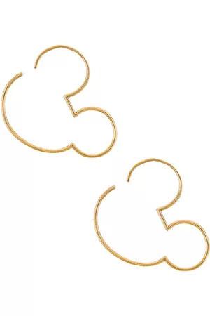 Baublebar Mulher Coleção de Roupa Disney - Mickey Mouse 18k Threader Hoops in - Metallic . Size all.