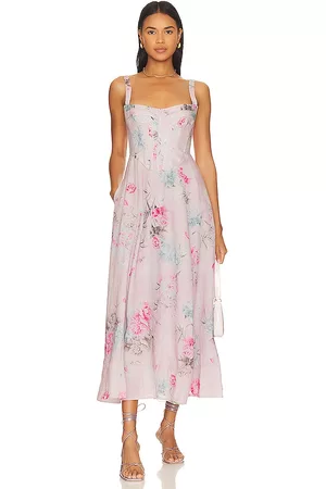 Bardot Mulher Vestidos Midi - Adaline Midi Dress in - Blush. Size 10 (also in 2, 4, 6, 8, 12).