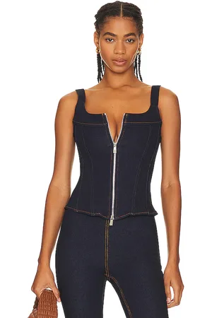 EB DENIM Rainy Corset in - Denim-Dark. Size S (also in XS).