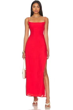 Indah Zera Maxi Dress in - Red. Size L (also in S, XS).