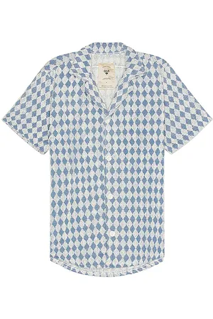 Oas Navy Diamond Cuba Terry Shirt in - . Size L (also in M, S).