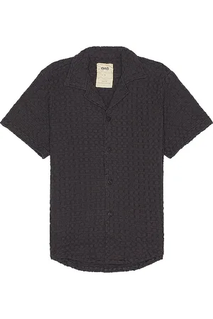 Oas Cuba Waffle Shirt in - Black. Size L (also in M, S, XL/1X).