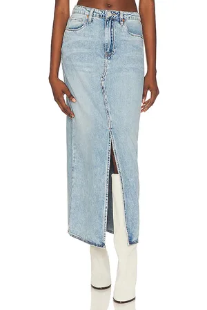 BLANK NYC Mid Rise Denim Maxi Skirt in - Denim-Light. Size 28 (also in 29, 30, 31).