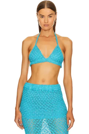 SER.O.YA Nola Crochet Bra in - Teal. Size M/L (also in XS/S).