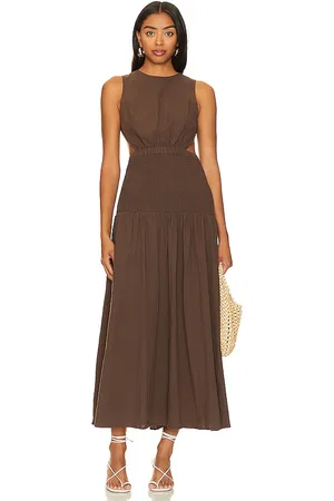 SNDYS Lottie Dress in Chocolate in - Chocolate. Size XL (also in XS, XXL, XXS).