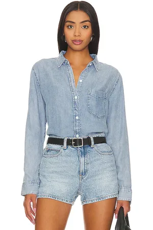 Rails Ingrid Top in - Denim-Light. Size S (also in XL, XS).
