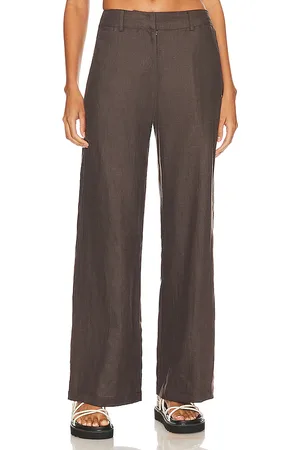 FAITHFULL THE BRAND Rossio Pant in - Chocolate. Size M (also in S, XS).