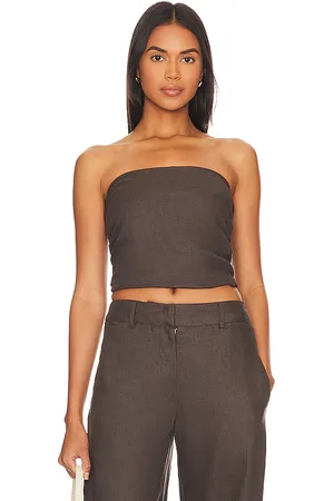 FAITHFULL THE BRAND Praiyah Top in - Chocolate. Size XL (also in XS).
