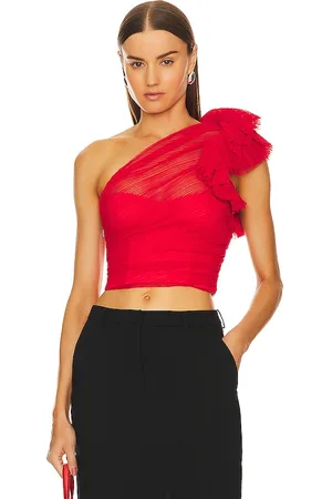 MAJORELLE Soriya Top in - Red. Size L (also in M, S, XS, XXS).